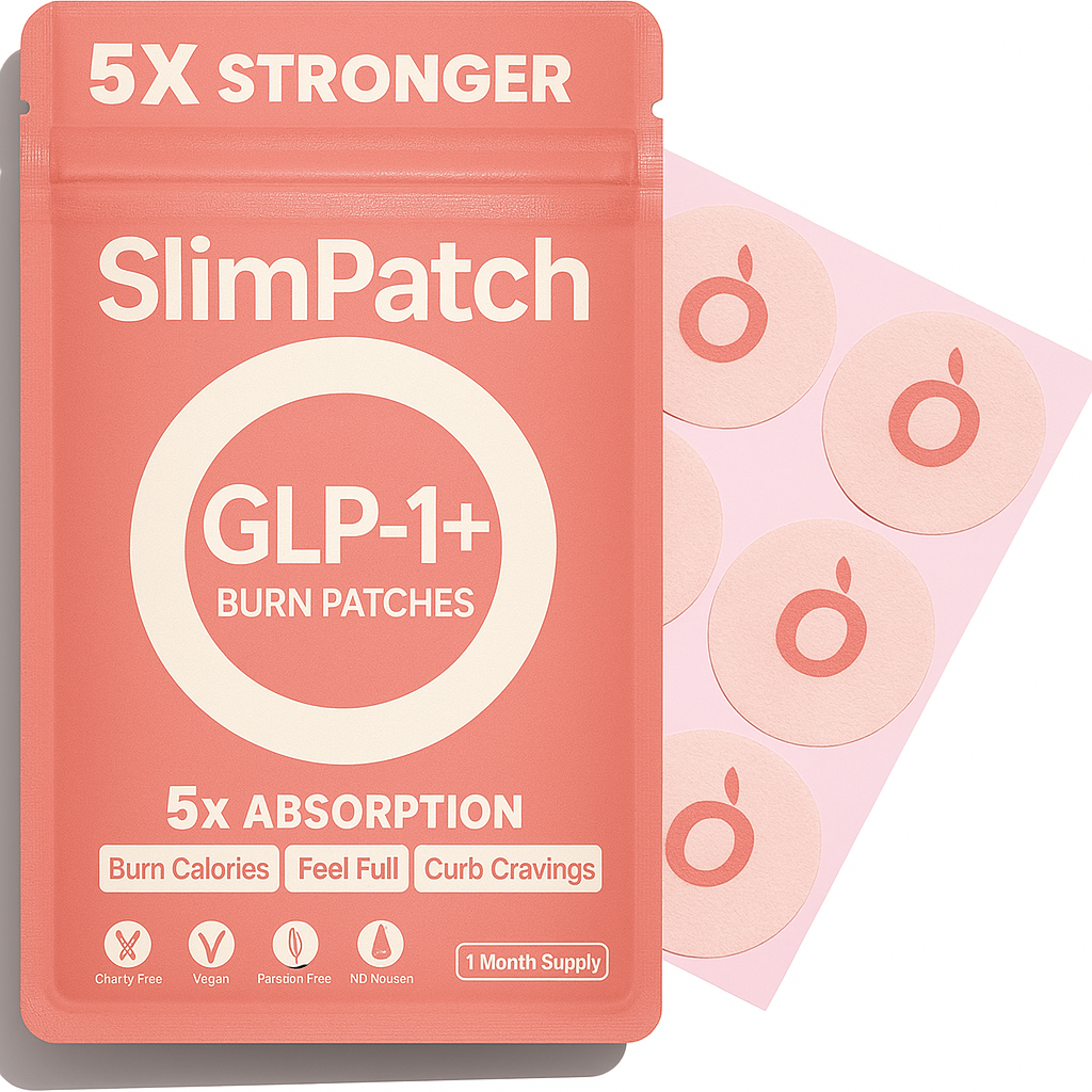 SlimPatch GLP-1+ | 5X Stronger Formula | 12 Hour Extended Hunger Support | Berberine, Pomegranate, Green Tea, L-Glutamine | New & Improved Kind of GLP-1 Patches | 30 Count