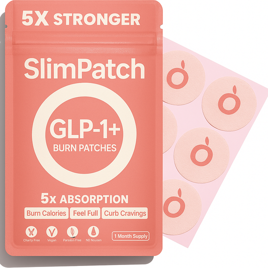 SlimPatch GLP-1+ | 5X Stronger Formula | 12 Hour Extended Hunger Support | Berberine, Pomegranate, Green Tea, L-Glutamine | New & Improved Kind of GLP-1 Patches | 30 Count